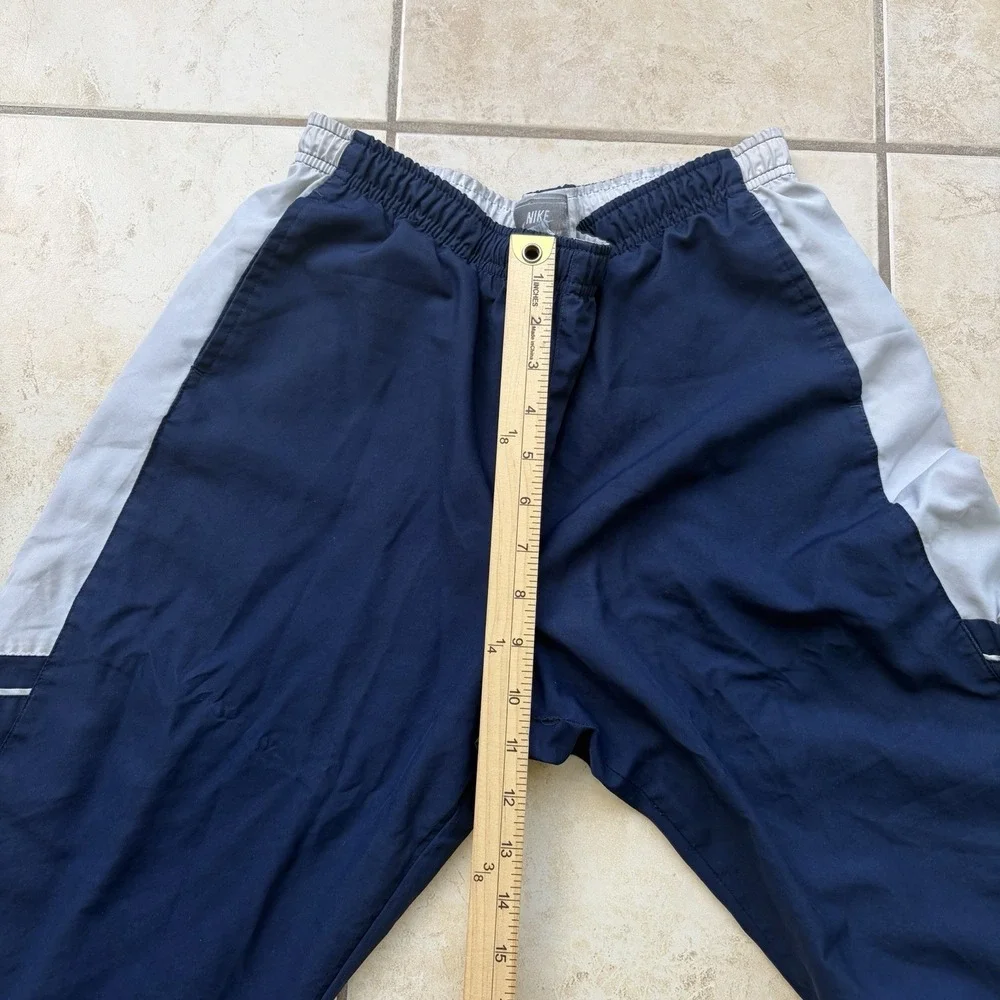 Vintage Nike Pants Womens XL Blue Track Striped Baggy‎ Wide Leg High Rise Y2K